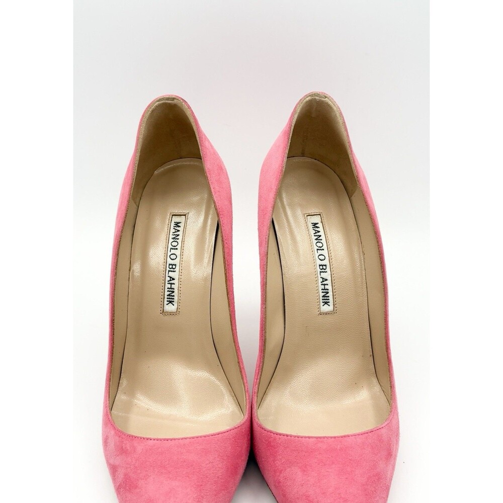 Manolo Blahnik Pink Suede Pointed Toe Stiletto Pumps BB 105mm Size EU 36 - Picture 6 of 16